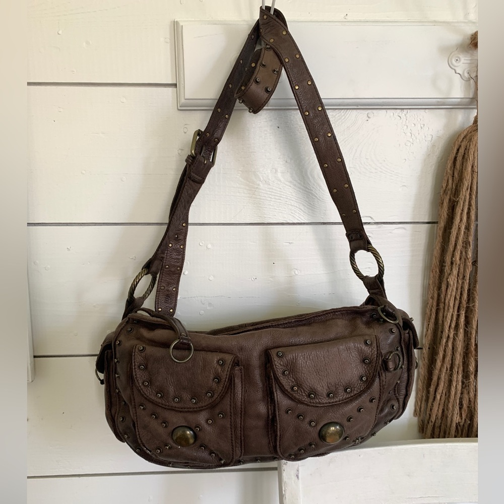 Linea Pelle Studded Hobo Bag
